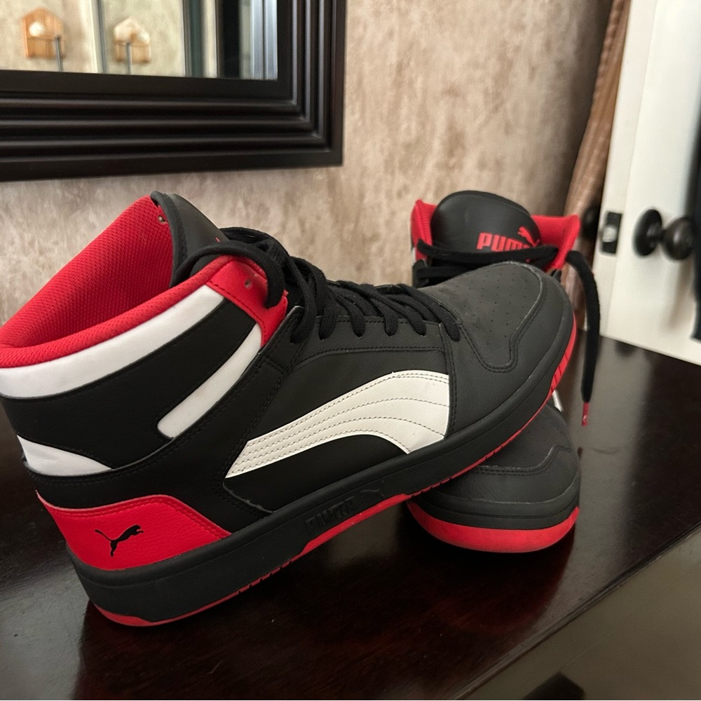 Puma Rebound Layup Sl Men's Sneakers Size 13 Basketball Trainers MidCut